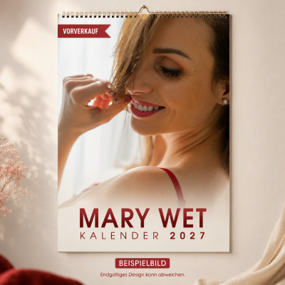 Sample cover of the Mary Wet Calendar 2027 featuring a portrait of Mary